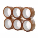 Banda adeziva, de tip scotch, 6 buc/set, Naimeed D6448, 30mx4.5cmx52μm, Maro transparent