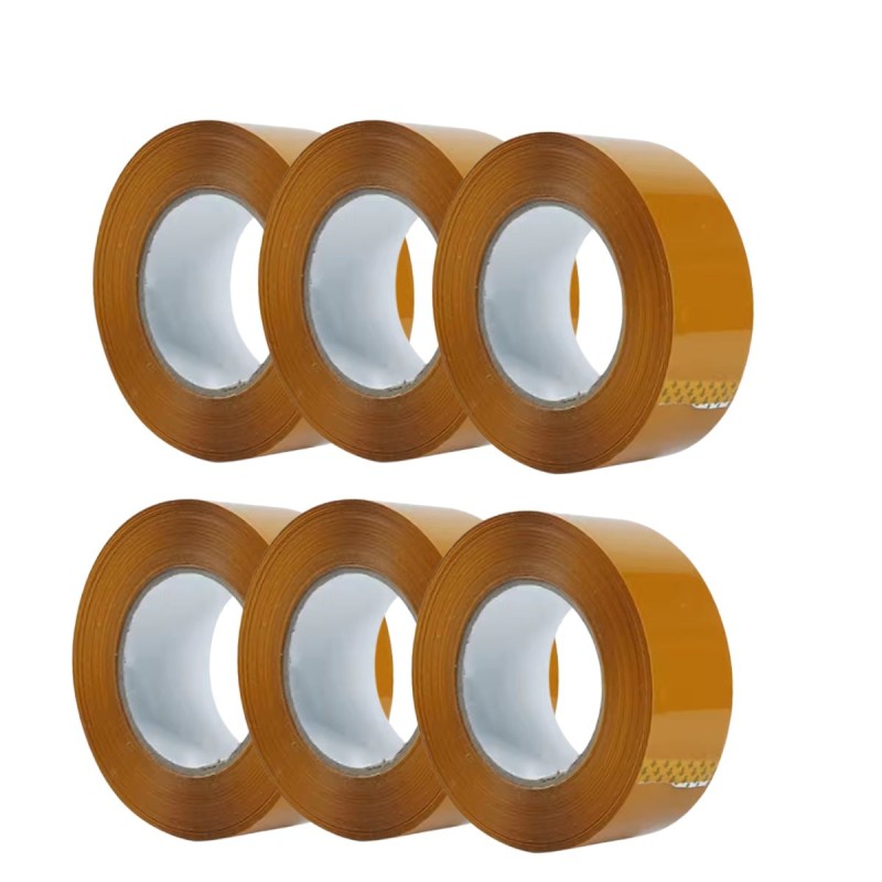 Banda adeziva, de tip scotch, 6 buc/set, Naimeed D6456, 360mx4.5cmx52μm, Maro transparent