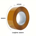 Banda adeziva, de tip scotch, 6 buc/set, Naimeed D6454, 200mx4.5cmx52μm, Maro transparent